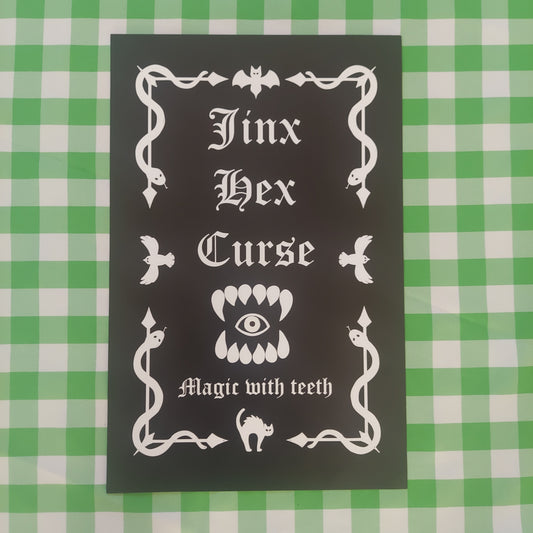 Jinx Hex Curse poster print - a witch's Live Laugh Love!